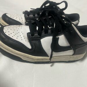 Nike Black and White Low-Top Swoosh Sneakers